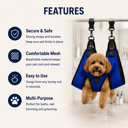 FurBuddy™ GroomEase™ Pet Grooming Hammock